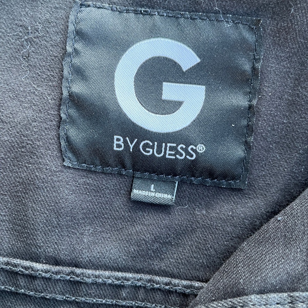 G by Guess Mens Black Denim Trucker Jacket Size L - Picture 2 of 7